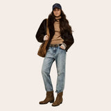 ba&sh Pinie Faux Fur Coat In Chocolat