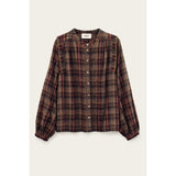 ba&sh Shea Shirt In Marron Check