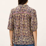 ba&sh Short-Sleeved Shirt Lark In Violet