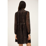 ba&sh Simba Long Sleeve Short Dress In Marron