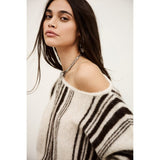 Ba&sh Suela Knit Jumper In Chocolate Stripe