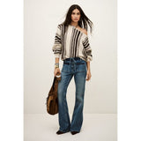 Ba&sh Suela Knit Jumper In Chocolate Stripe