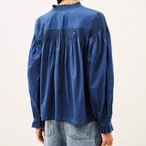 Ba&sh TONIA Embroidered Shirt In Blue