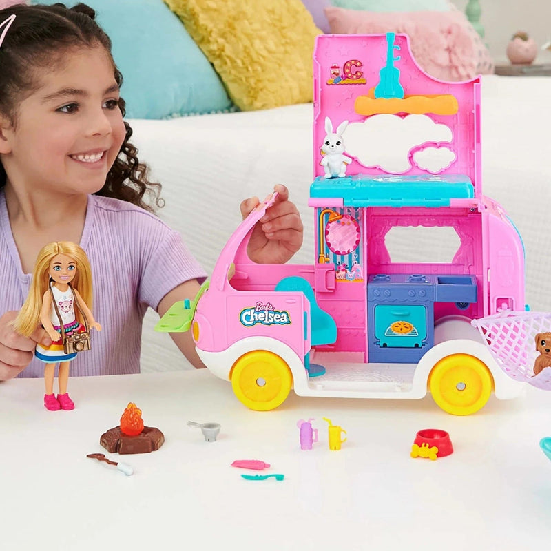 Barbie Camper Chelsea 2 in 1 Playset with Small Doll