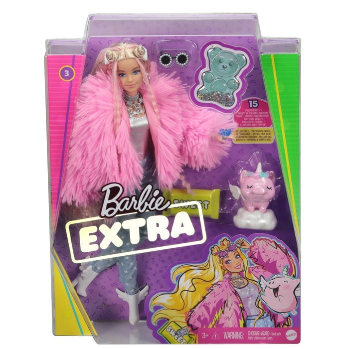 Barbie Extra Doll - Fluffy Pink Jacket