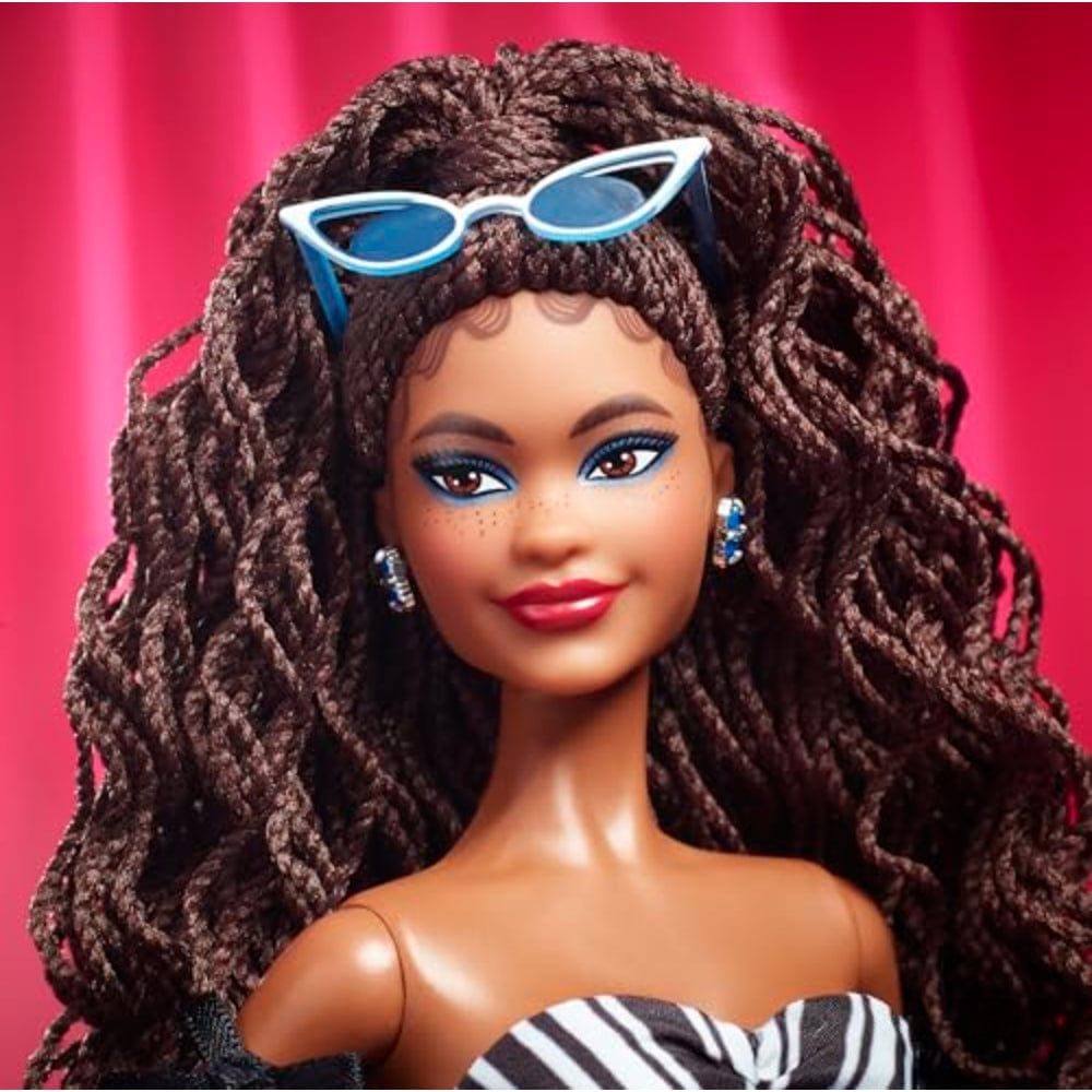 Barbie Signature 65th Anniversary Collectible Doll with Brown Hair and  Black and White Gown