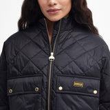 Barbour International Hamilton Quilted Bomber Jacket in Black