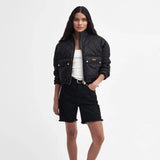 Barbour International Hamilton Quilted Bomber Jacket in Black