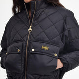 Barbour International Hamilton Quilted Bomber Jacket in Black
