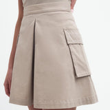 Barbour International Kinghorn Mini Skirt in Oat