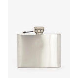 Barbour 4oz Hinged Hip Flask In Brown