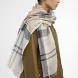 Barbour Abigail Tartan Scarf Dark Navy