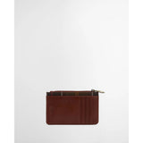 Barbour Alder Leather Card Holder In Brown