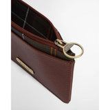Barbour Alder Leather Card Holder In Brown