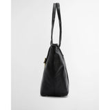 Barbour Alder Leather Tote Bag In Black