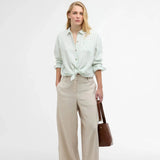 Barbour Annie Striped Linen Shirt Spearmint Stripe