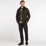 Barbour Ashby Wax Jacket In Olive