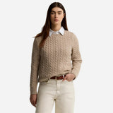 Barbour Ashdown Cable Knitted Jumper In Honey
