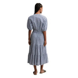Barbour Ashwell Gingham Tiered Midi Dress In Multi Gingham