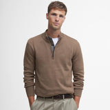 Barbour Avoch Half-Zip Jumper In Fossil