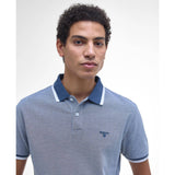 Barbour Barnard Short-Sleeved Polo Shirt In Dark Denim