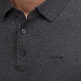 Barbour Bassington Knitted Polo Shirt In Charcoal