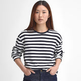 Barbour Bebe Oversized Long-sleeved Top In Navy Stripe