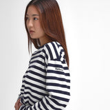Barbour Bebe Oversized Long-sleeved Top In Navy Stripe