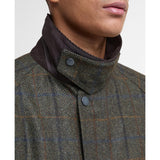 Barbour Bedale Check Wool Jacket In Brown