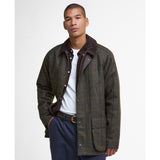 Barbour Bedale Check Wool Jacket In Brown