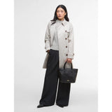 Barbour Birch Leather Tote Bag In Black