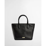 Barbour Birch Leather Tote Bag In Black