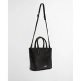 Barbour Birch Leather Tote Bag In Black