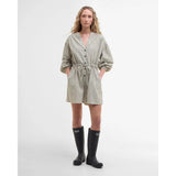 Barbour Bobby Striped Playsuit In Dusky Green Stripe