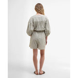 Barbour Bobby Striped Playsuit In Dusky Green Stripe