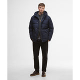 Barbour Brampton Puffer Jacket In Dark Navy/Midnight Oak