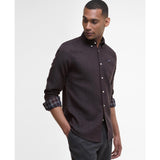 Barbour Buckley Tailored Herringbone Shirt In Dark Oak