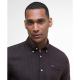 Barbour Buckley Tailored Herringbone Shirt In Dark Oak