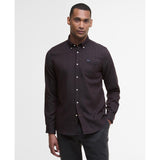 Barbour Buckley Tailored Herringbone Shirt In Dark Oak