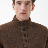 Barbour Calder Half Zip Jumper in Olive Tweed