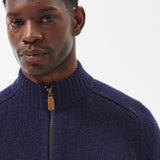 Barbour Calder Zip Through Jumper in Navy