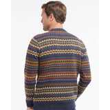 Barbour Case Fair Isle Jumper In Navy Marl