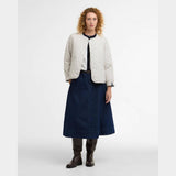 Barbour Cashel Collarless Quilted Jacket In Mist
