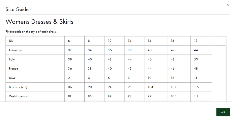 Barbour shirt 2025 size guide