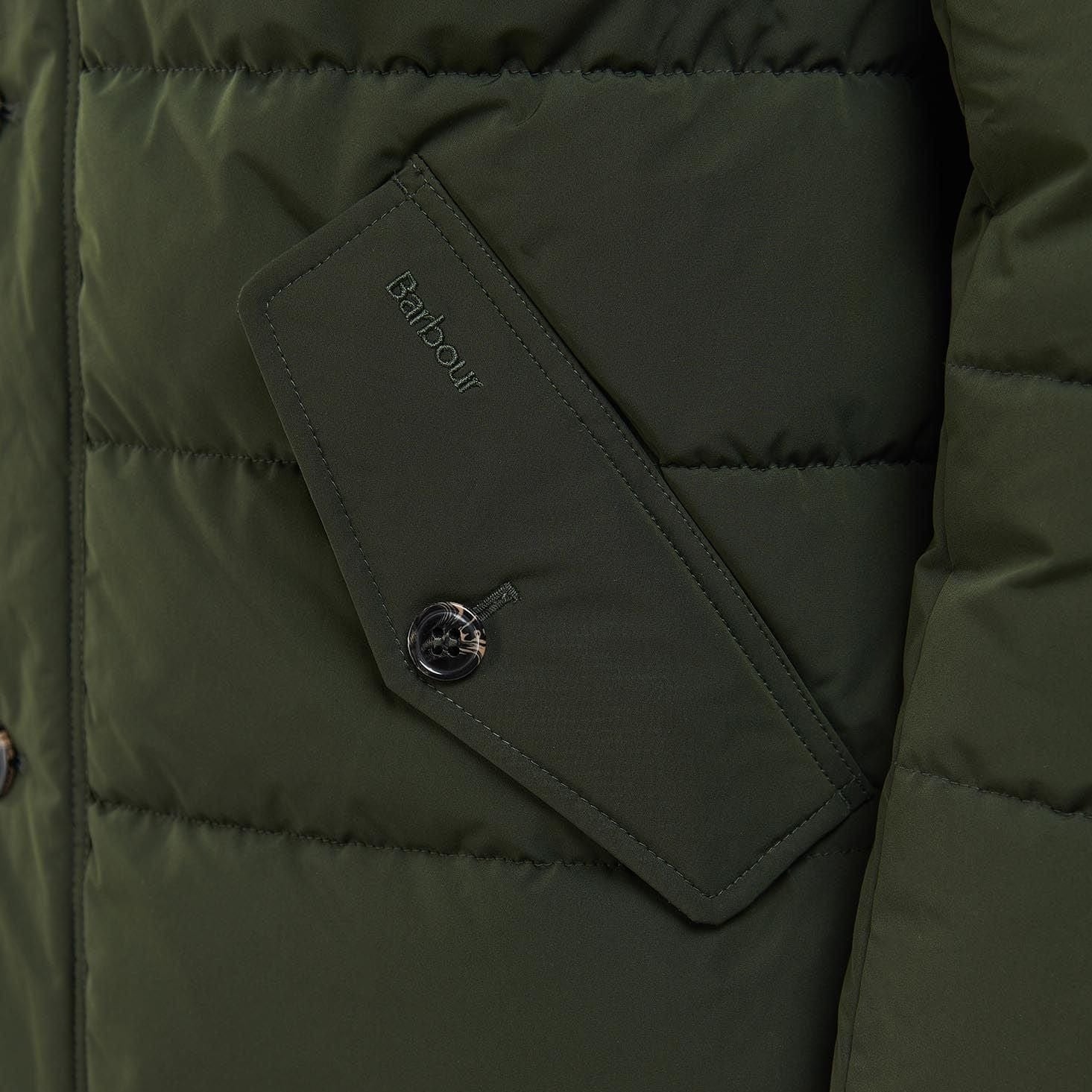 Barbour Chelsea Baffle Quilt in Sage/Olive Night