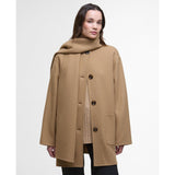 Barbour Clementine Wool Scarf Coat In Camel