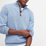 Barbour Cotton Half Zip in Dark Chambary