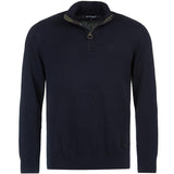 Barbour Cotton Half Zip Sweater in Navy