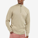 Barbour Cotton Half Zip Sweater Washed Stone