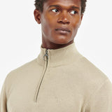 Barbour Cotton Half Zip Sweater Washed Stone